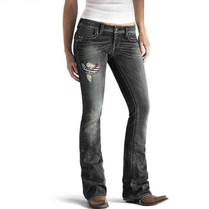 Women&#39;s Ruby Hip Hugger Cloud Old Glory Bootcut Jeans