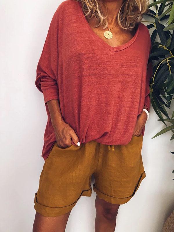 Camisa casual color natural