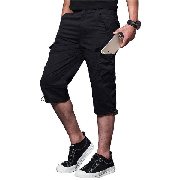 Pantalones cortos de algodón sueltos para hombres con pantalones cortos