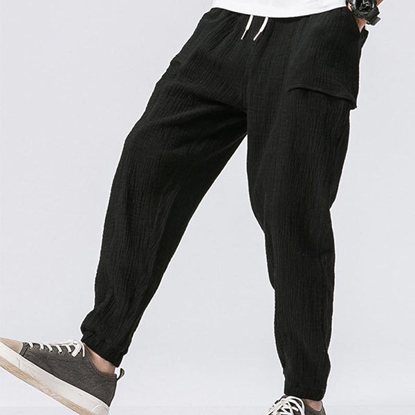 Pantalón de lino cónico para hombre