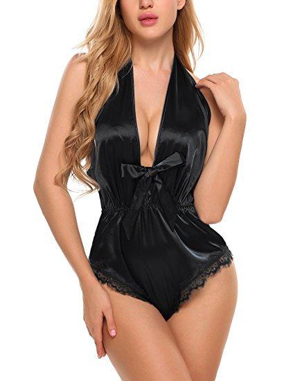 Camisón sexy con cuello en V