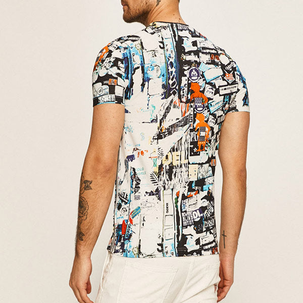 Camiseta de manga corta para hombre con degradado