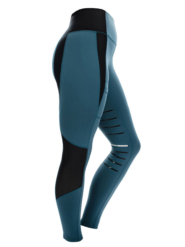 Women&#39;s solid color stretch breeches with pockets