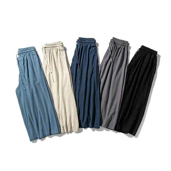Pantalones casuales chinos con piernas anchas