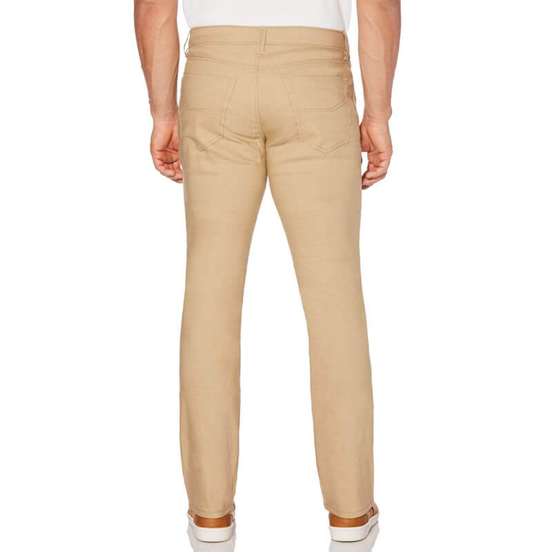 Herrenmode Superweiche schlanke atmungsaktive Reißverschluss-Baumwoll-Leinenhose