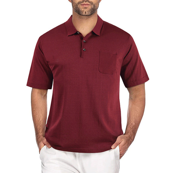 Camisa casual de manga corta y solapa.