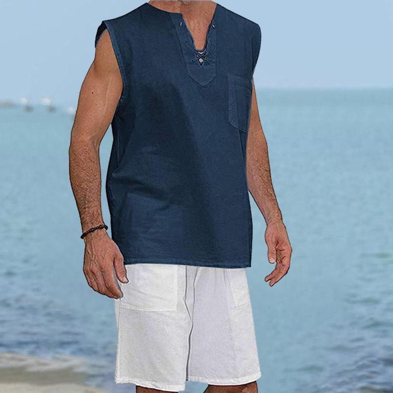 Camisa sin mangas para hombre sin mangas