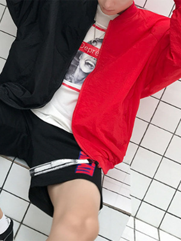 Chaqueta bomber de hombre con payaso estampado