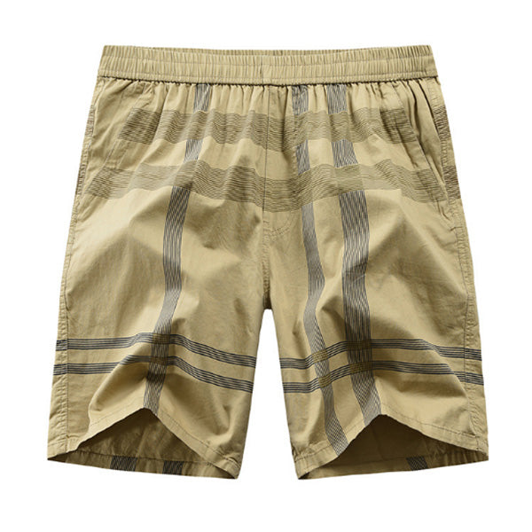 Shorts casuales con cintura comprobada para hombres.