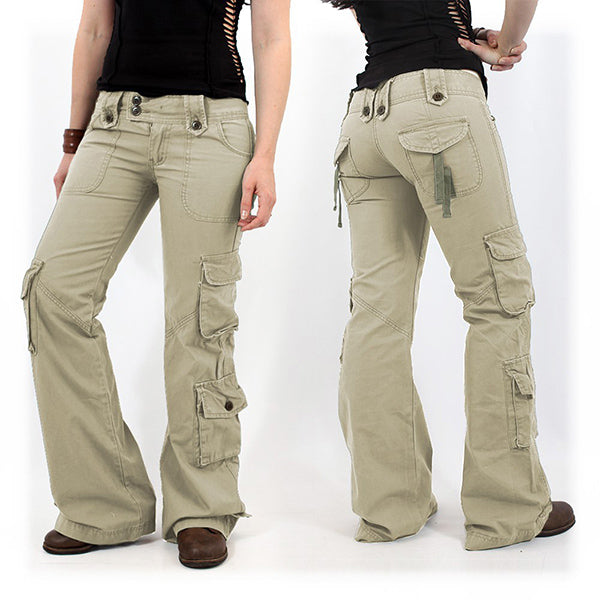 Pantalones holgados con múltiples bolsillos pantalones cargo