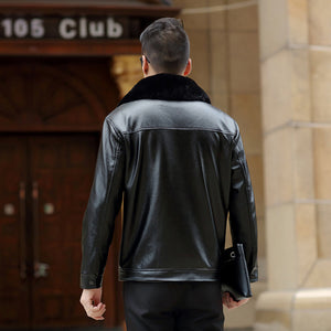Thick leather jacket 3