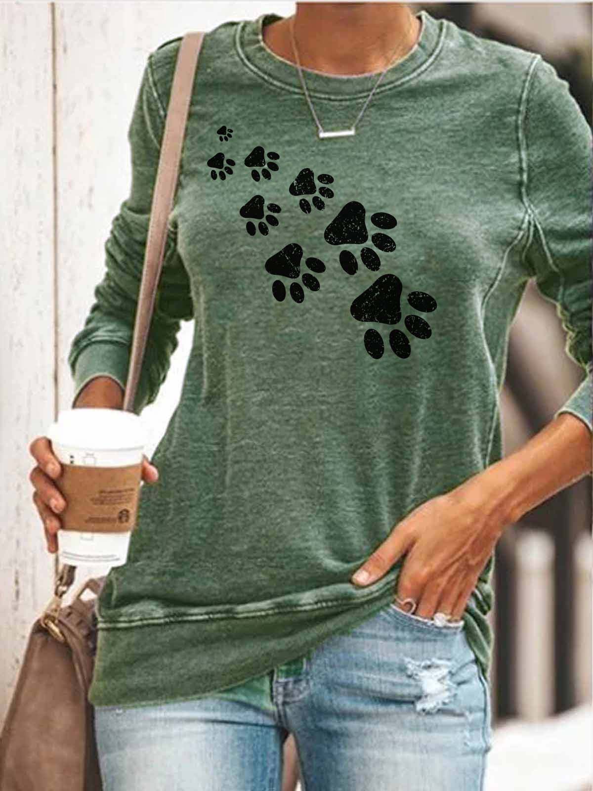 Patas acogedoras impresas en la parte superior