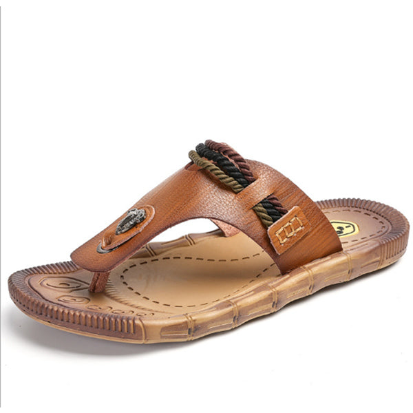 Sandalias de cuero retro para hombres