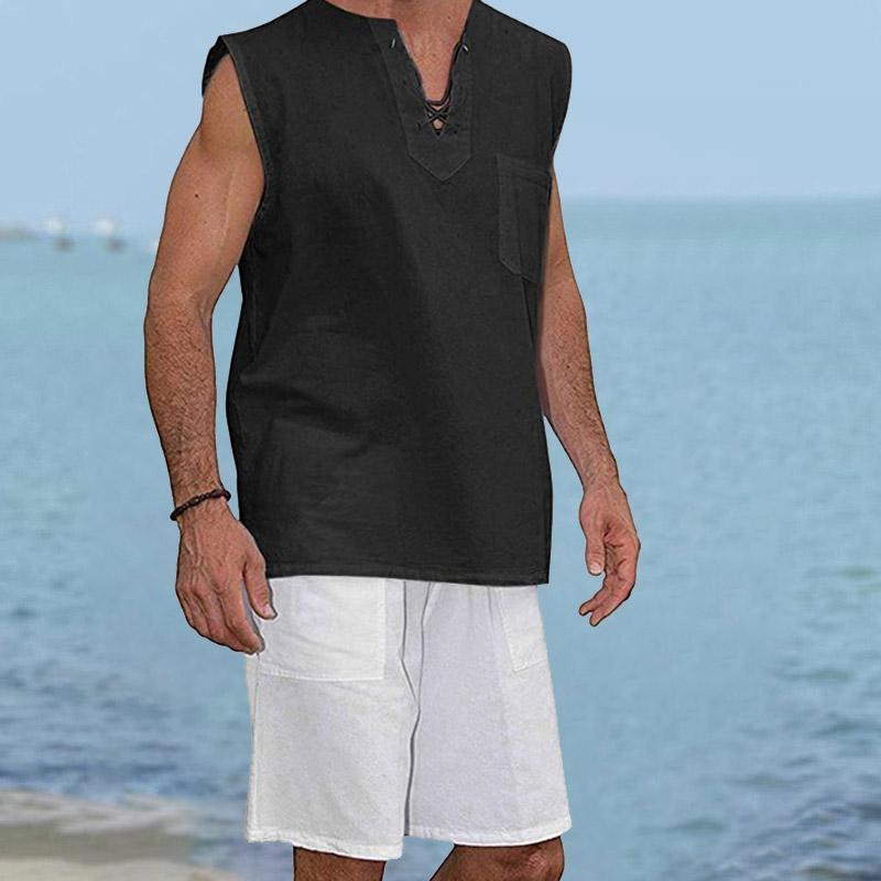 Camisa sin mangas para hombre sin mangas