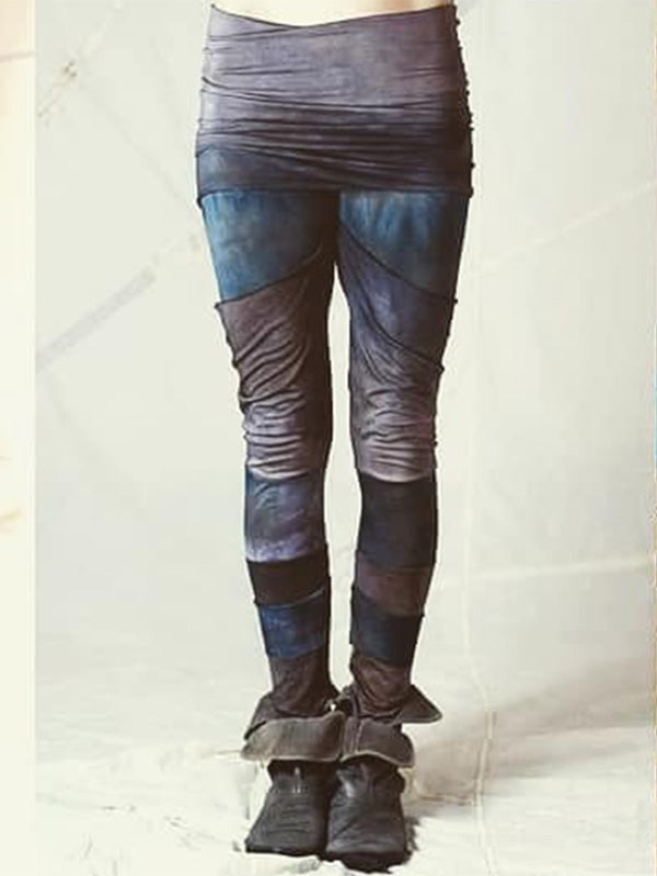 Slim Printed Casual Pants für Damen mit hoher Taille