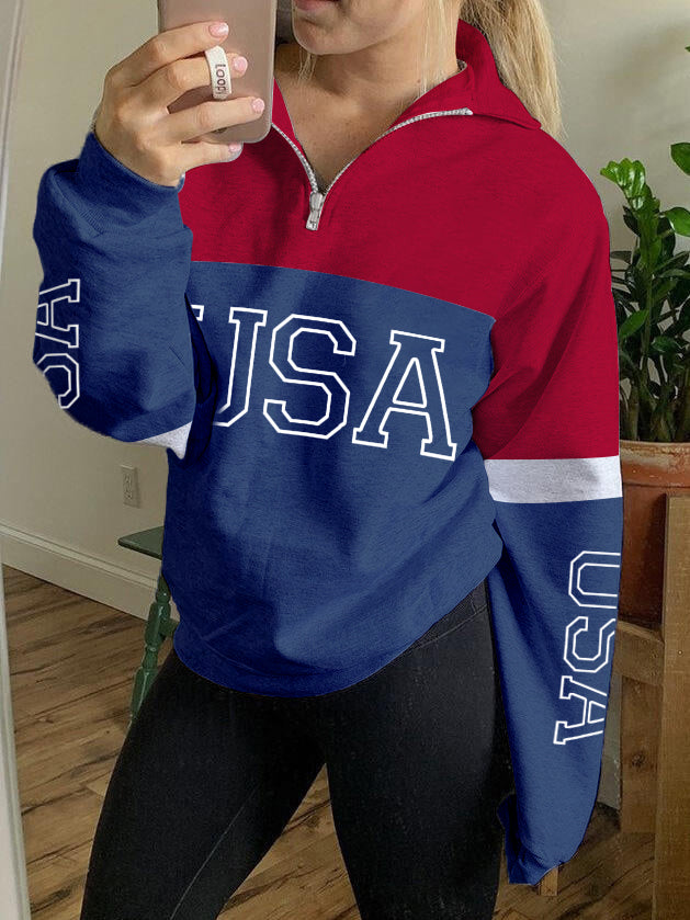 Frauen USA Colorblock Sweatshirt