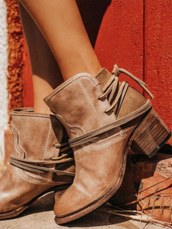 Botines vintage de encaje para hombre para mujer