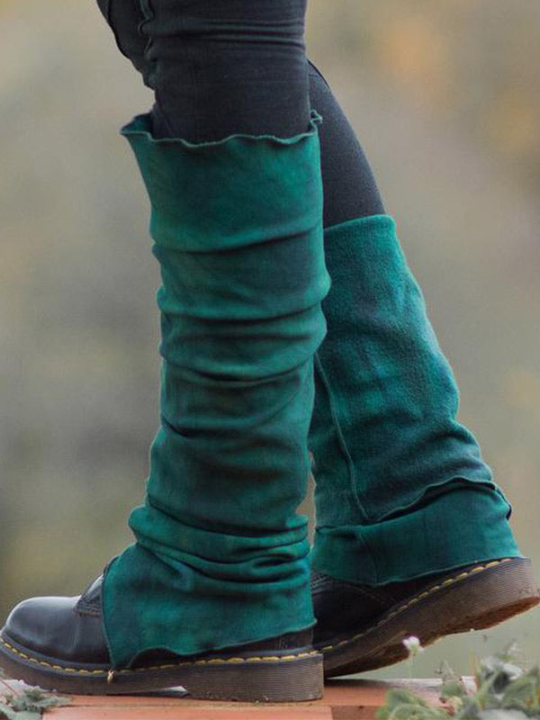 Moterų derliaus spalvos ekologiškos medvilnės dažymas „LegWarmer“