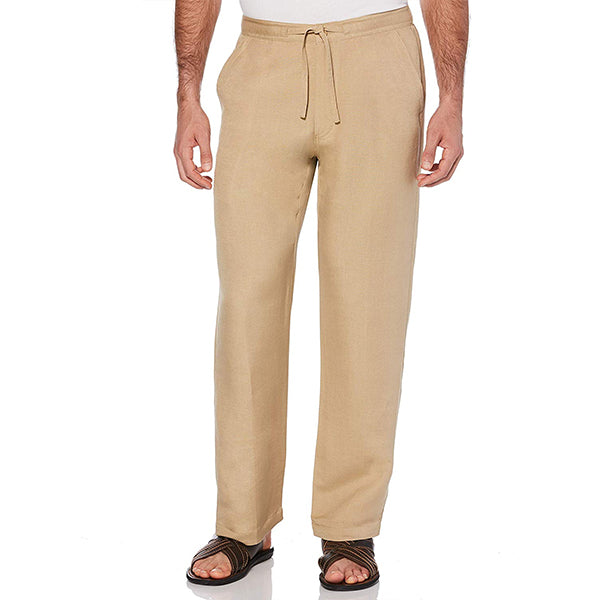 Cuerdas de lino con clip, pantalones casuales sueltos