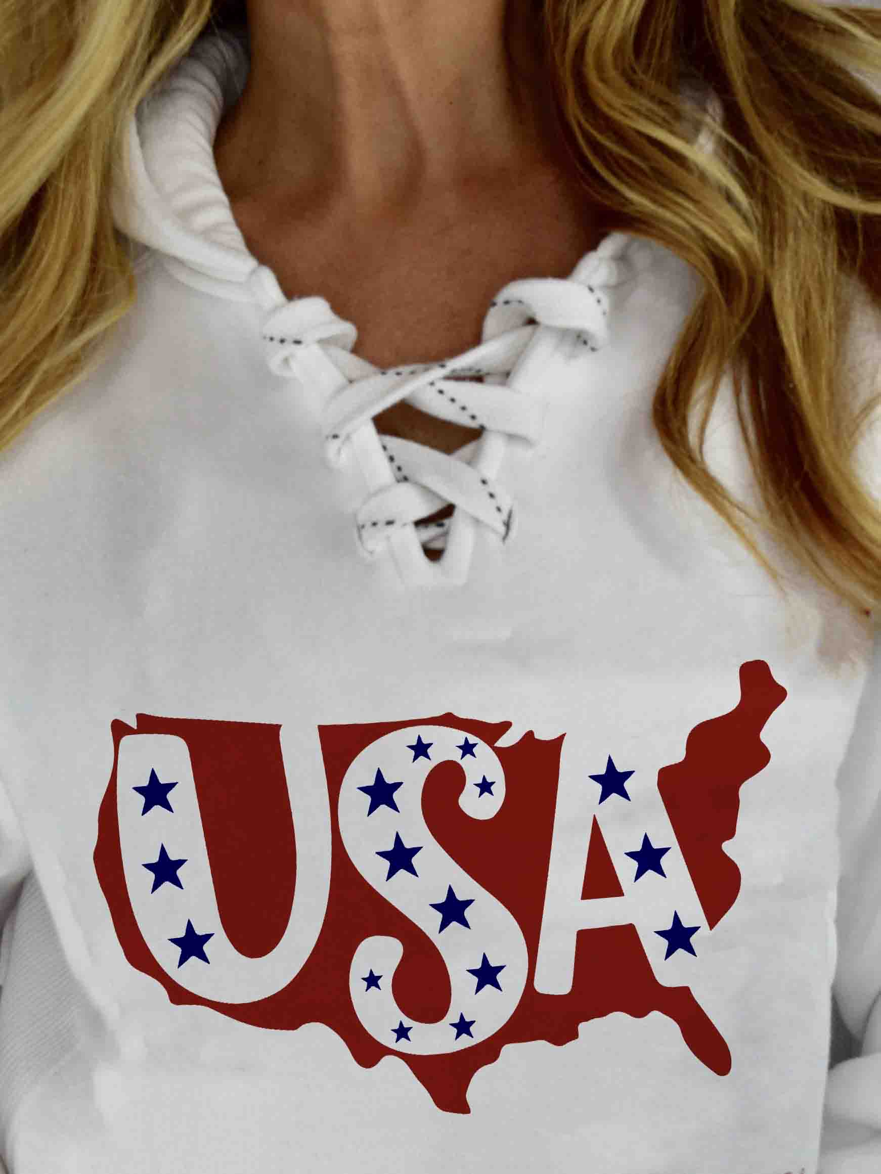 Mujer, USA Star Print, correa de bolsillo