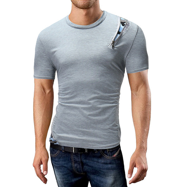 Camiseta de manga corta para hombre con costuras