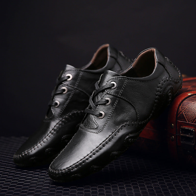 Mallas suburbanas de cuero para hombre con pie