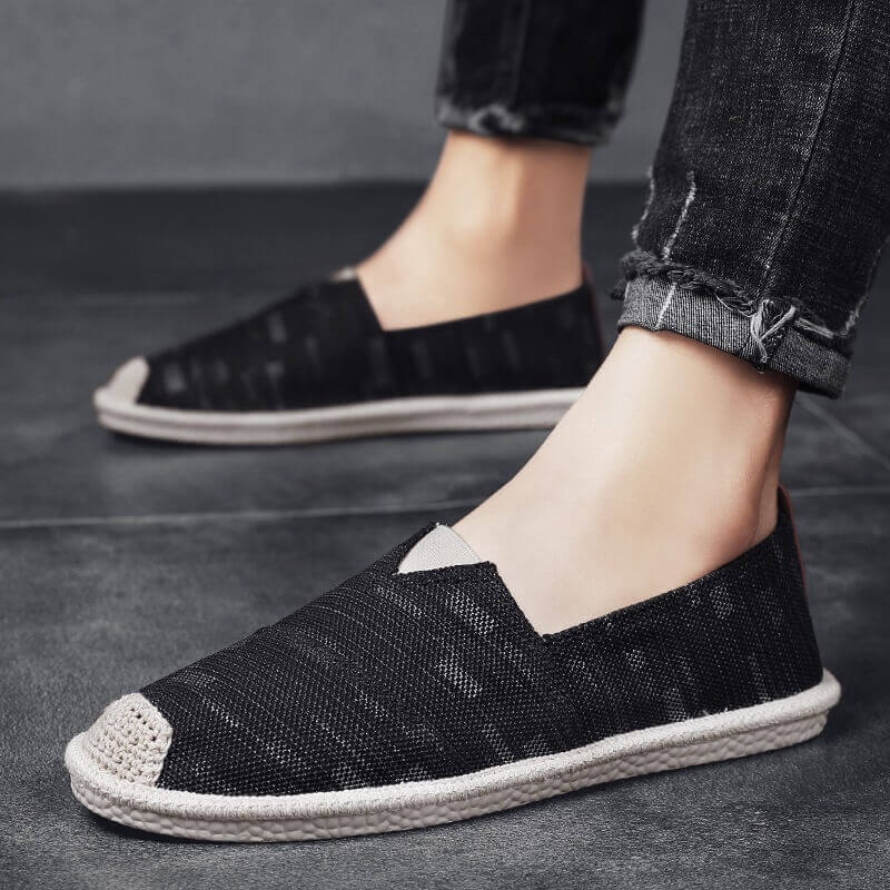 Zapatos de cáñamo cómodos y transpirables de verano para hombres casuales