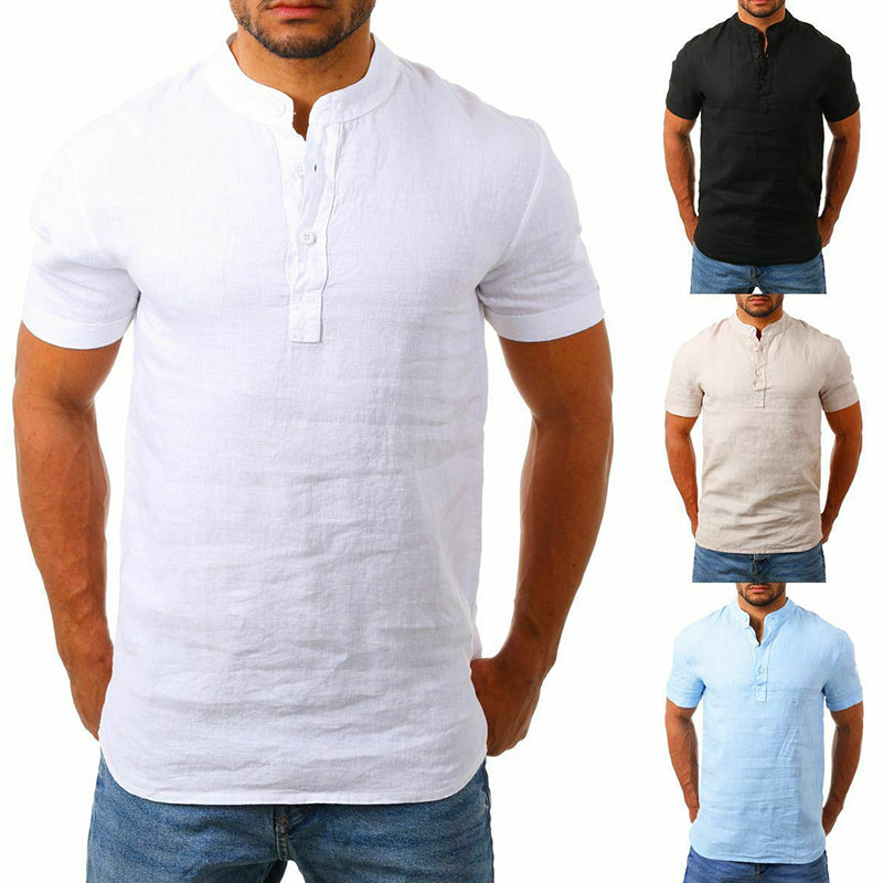 Camisa fresca ligera simple de verano para hombre