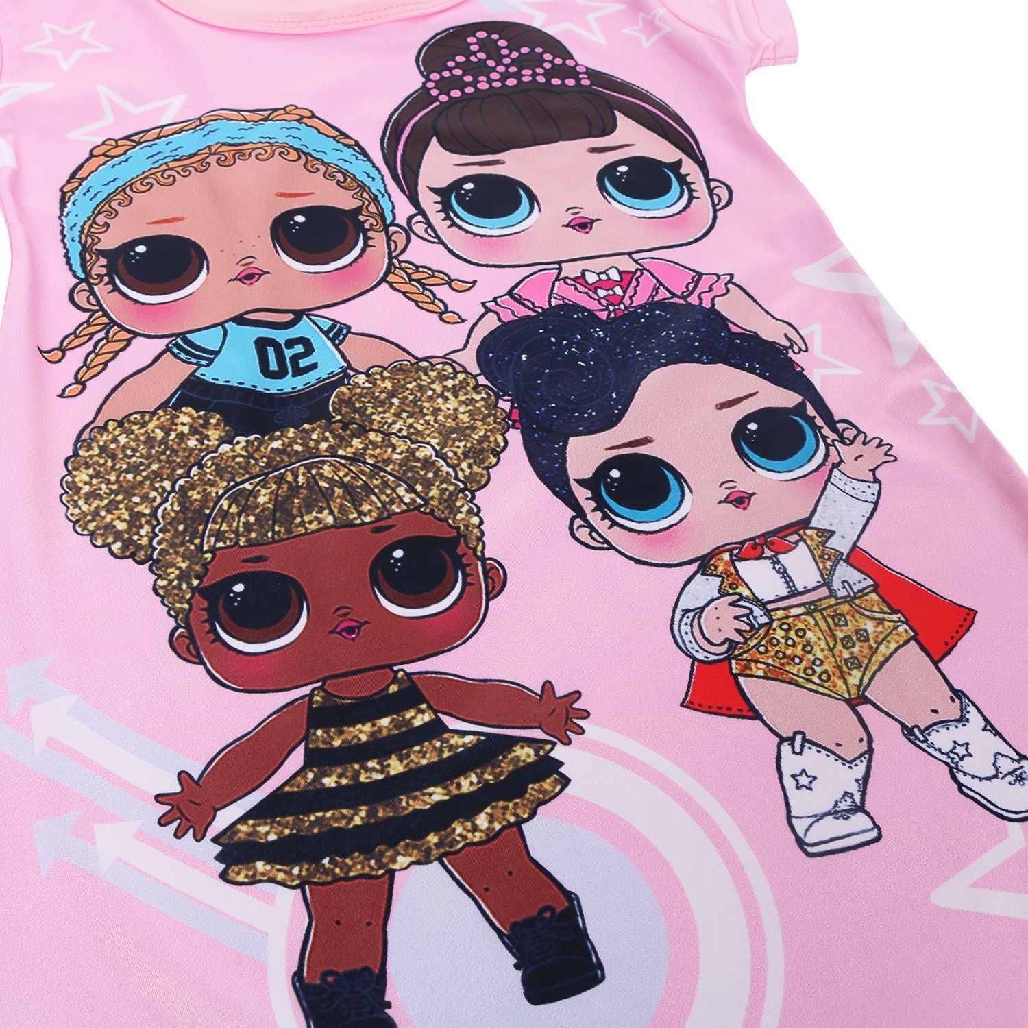 Vestido de princesa de seda de hielo LOL Girls de dibujos animados