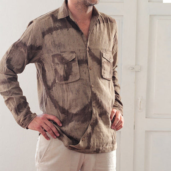 Camisa casual de lino para hombre