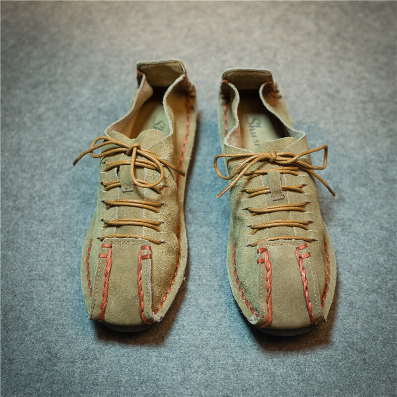 Zapatos vintage de ante tejido vintage