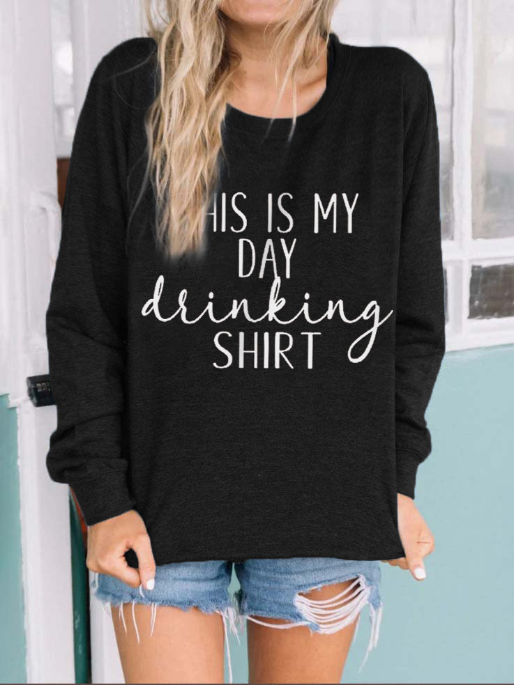 Dies ist mein Tag Trinkhemd gedruckt Casual Top