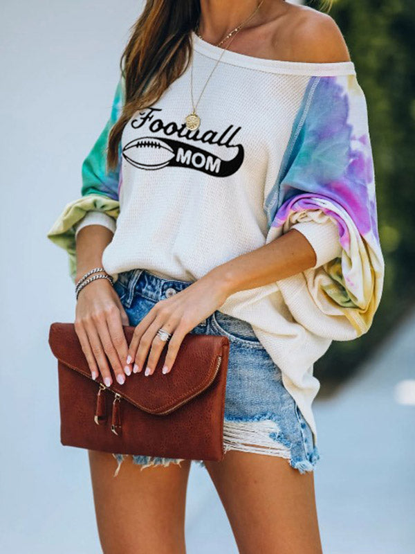 Frau Fußball Mutter gemalt Sweatshirt