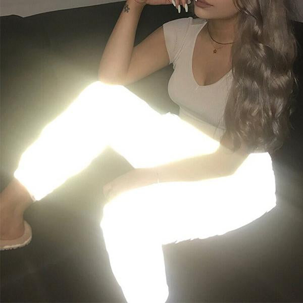 Talever Unique Cintura elástica Luminous Pants Jogger Pants