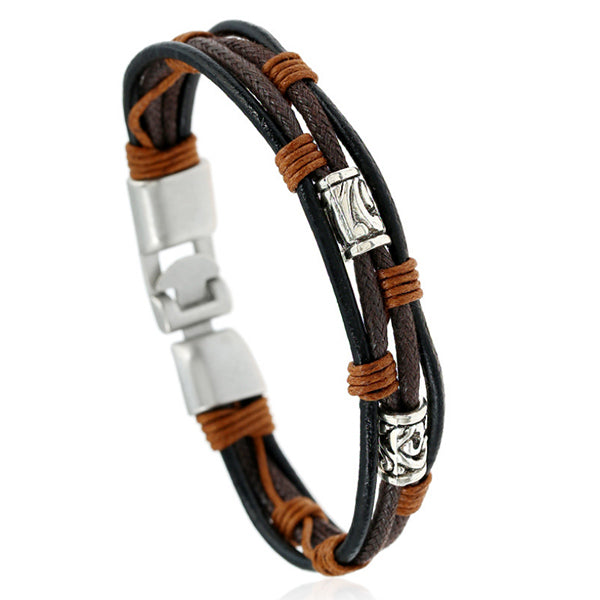 Pulsera de piel de vaca para hombre