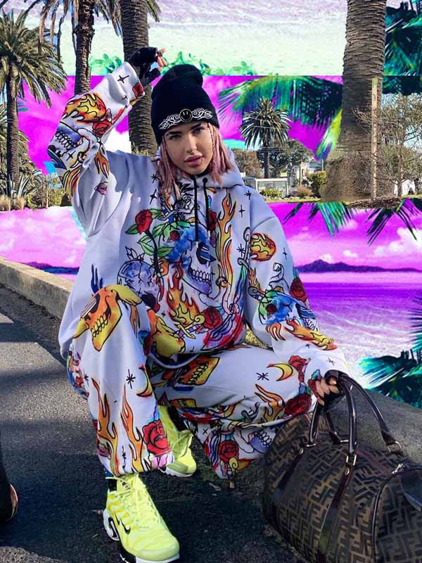 Suéteres de mujer con estampado completo