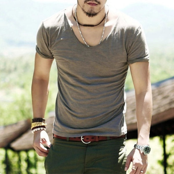 Camiseta robusta, fina y de manga corta para hombre.