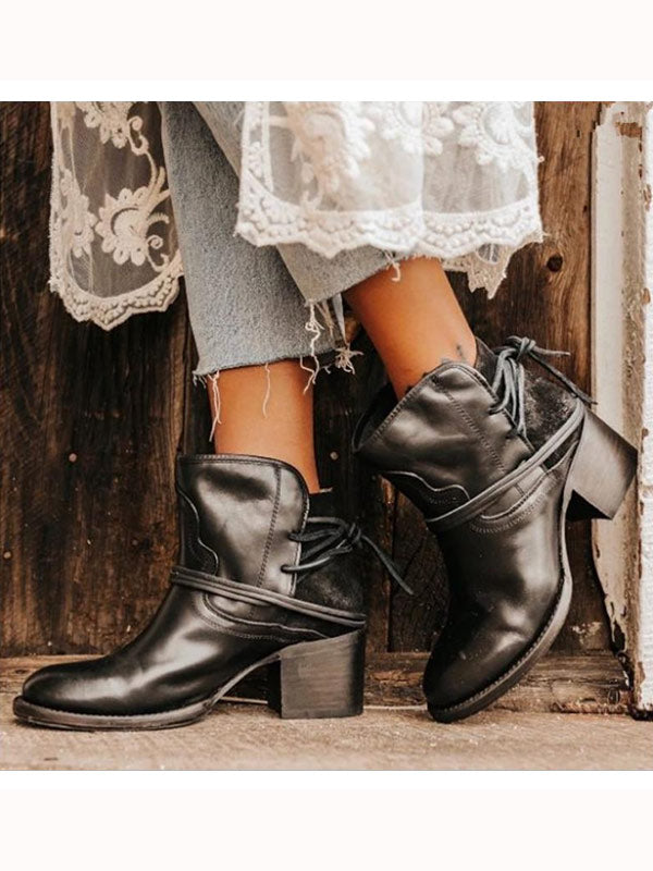 Botines vintage de encaje para hombre para mujer