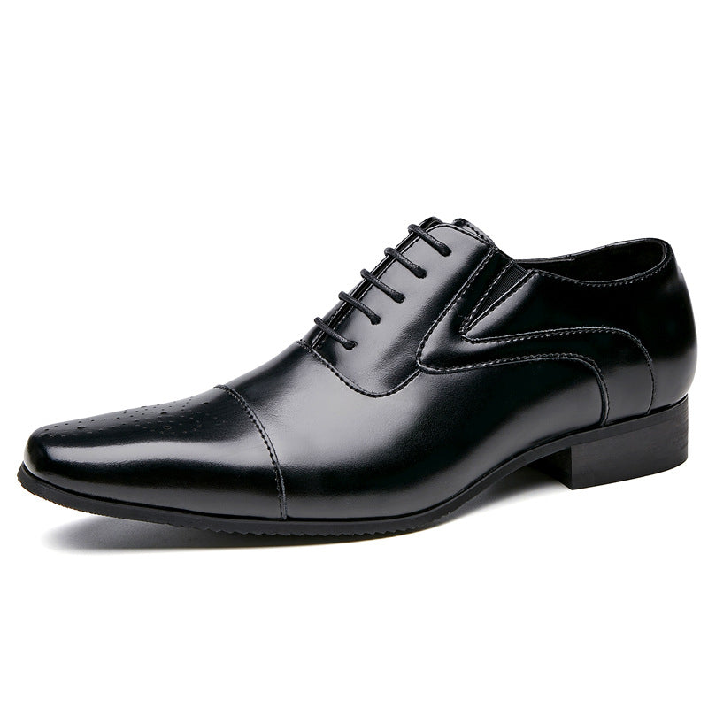 Sactino Brogue zapatos de cuero marrón / negro