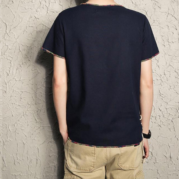 Retro-Schnür-T-Shirt für Herren