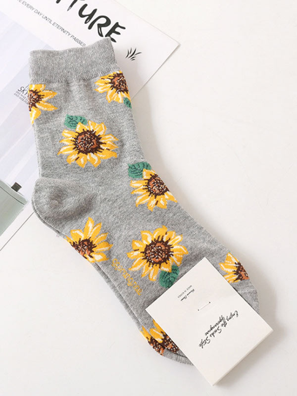 Calcetines de girasol fértil para mujer