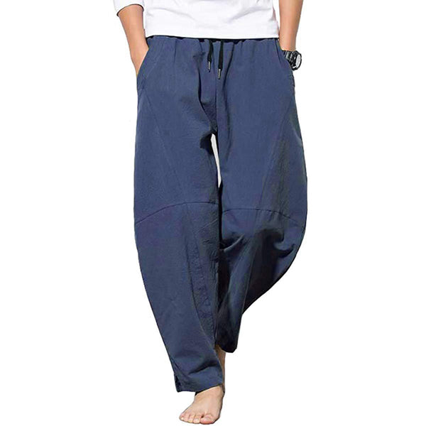 Pantalones sueltos de algodón para hombres