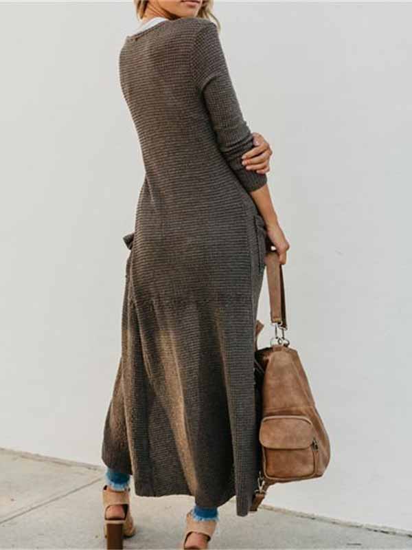 Jersey de bolsillo de manga larga abotonado