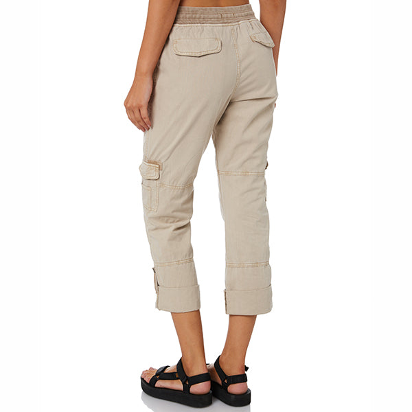 Bolsillos caqui para mujer &quot;pantalones capri&quot; pantalones cargo