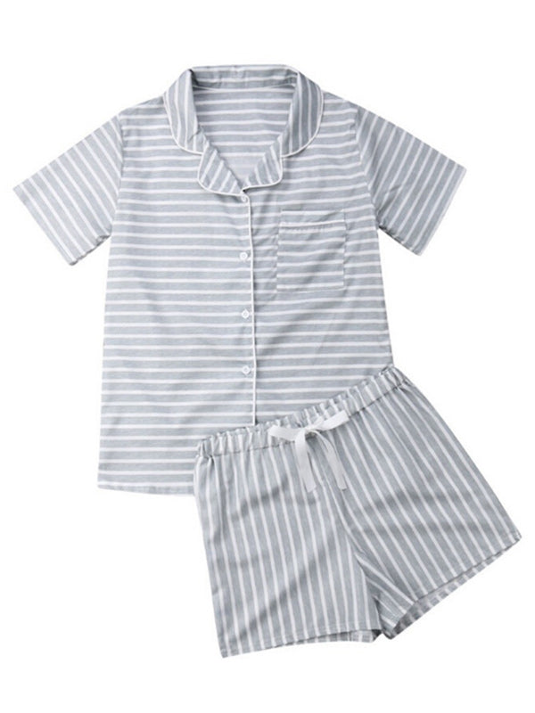 Moterų kasdieniai atspausdinti trumpų rankovių pižamos komplektai ir namų apranga