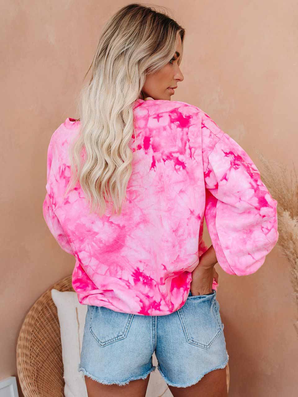 Damen VISOS AMERIKOS MAMA Žvaigždžių spausdinimo kaklaraištis su dažais