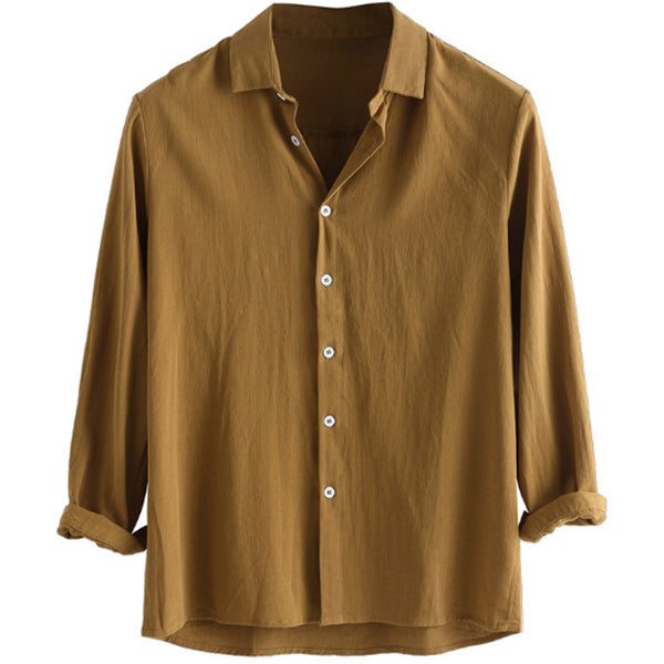 Camisa casual color natural para hombre