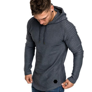 Sudadera con capucha de forro polar larga curva con dobladillo de manga sólida