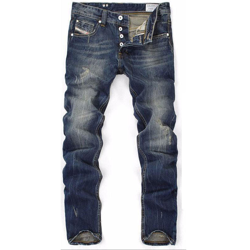 „Herren Ripped Single Breasted Straight“ džinsai