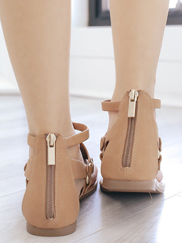 Offene flache Sandalen für Damen